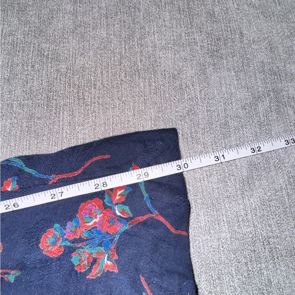 American Vintage Floral Midi Skirt - Navy and Red - Picture 5 of 5